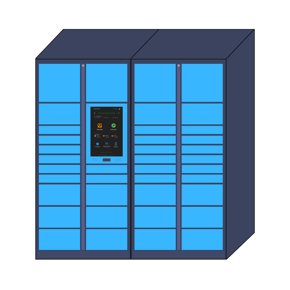 EzLock Parcel Locker Solution - Secure package delivery and pickup